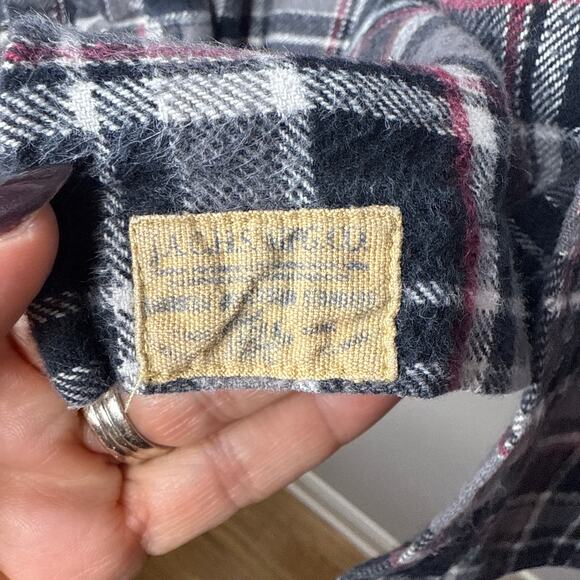 Jachs XL Men's Brawny Plaid‎ Heavyweight Button Front Flannel Shirt Outdoors - Picture 12 of 12